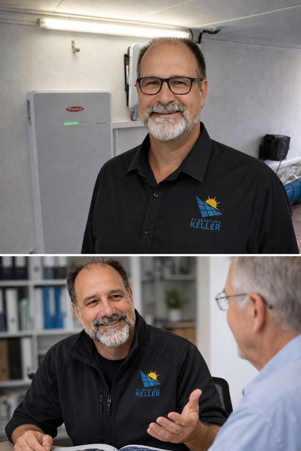 Dirk Keller im Beratungsgespräch beim Kunden vor Ort